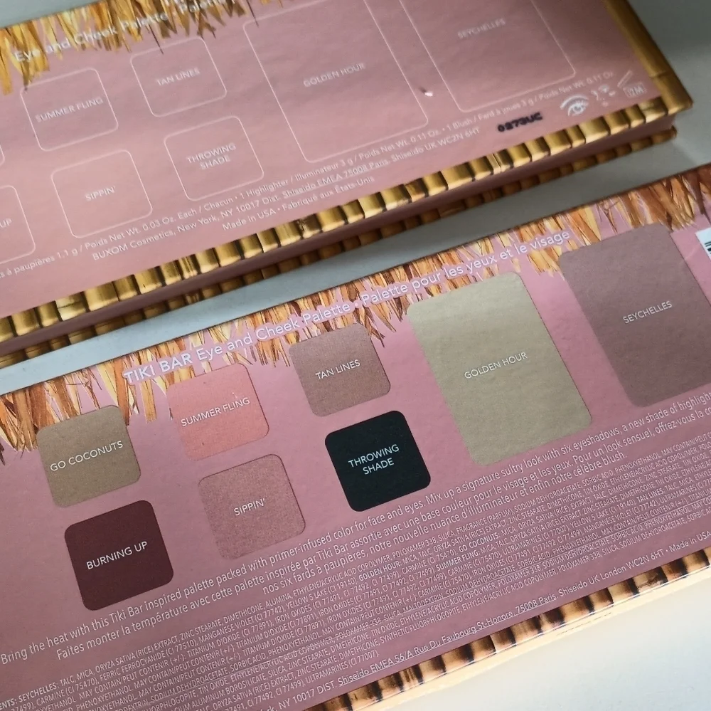 Buxom TIKI BAR Large palette‎ Eye and Cheek Palette NIB Face makeup